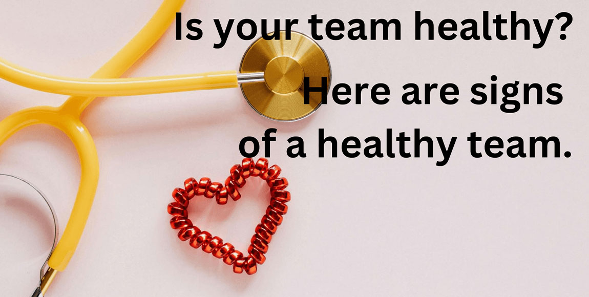 signs of a healthy team