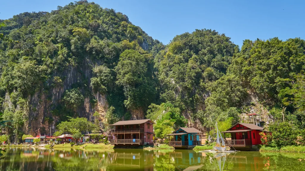 A serene nature retreat in Malaysia, perfect for team building activities in a peaceful outdoor environment.